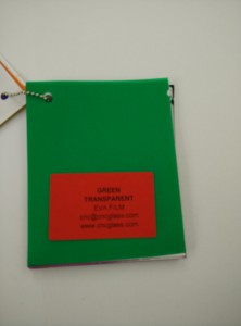 Green EVAVISION transparent EVA interlayer film for laminated safety glass (4)