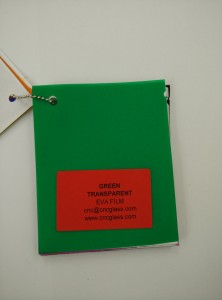 Green EVAVISION transparent EVA interlayer film for laminated safety glass (58)